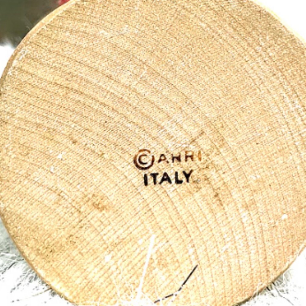 Vintage Anri Italian Wood Carved "Girl with Dove" - Picture 9 of 14